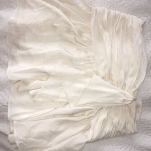 Silk cream skirt